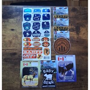 Banff Canada Sticker Bundle Lot – 11 Souvenir Decals National Park
